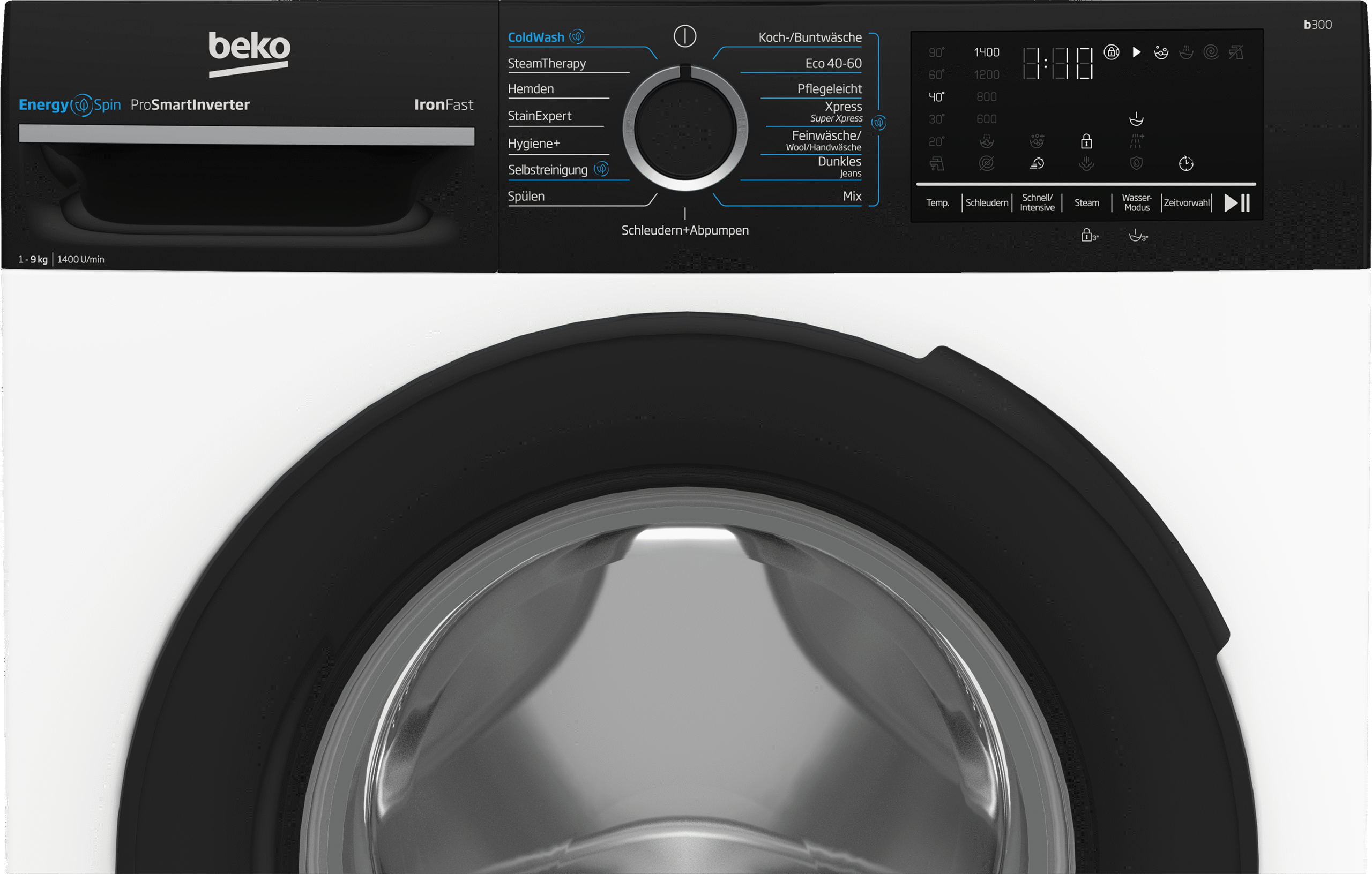 Beko BM3WFU4941W Elöltöltős Mosógép 9 Kg