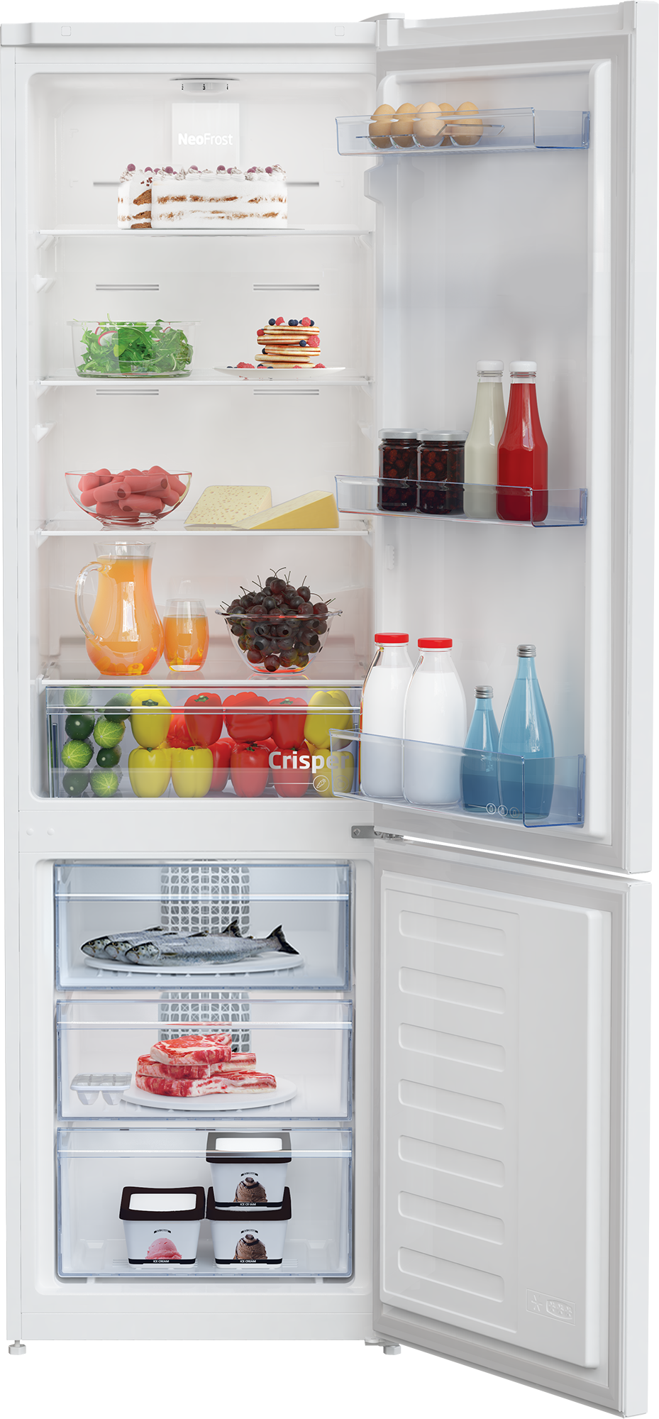 Beko RCNA305K40WN Alulfagyasztós Kombinált Hűtő NoFrost